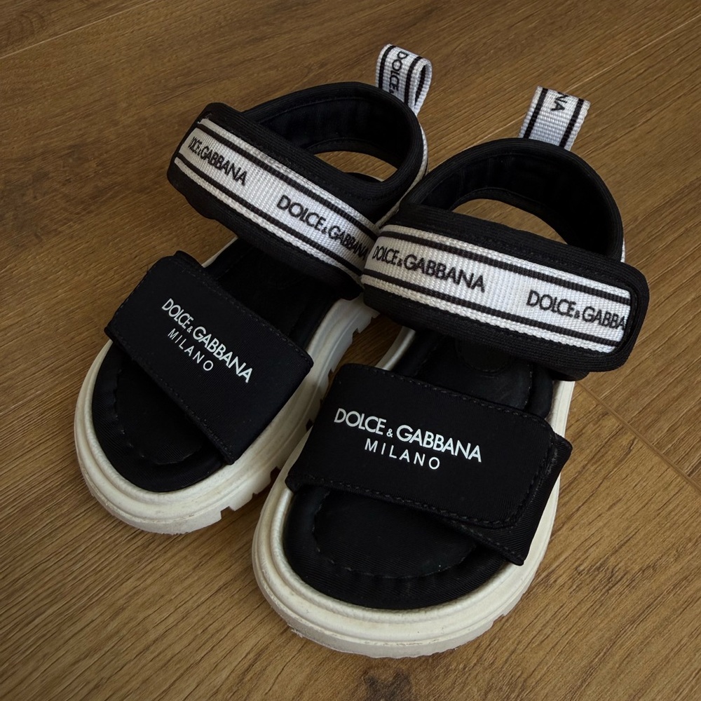 Dolce & Gabbana Kids Black and White Sandals